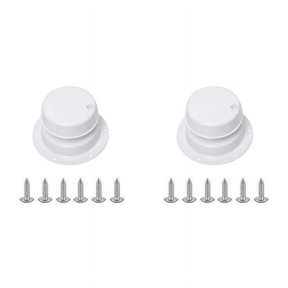 2X RV Plumbing Vent Cap RV Roof Vent Cap RV Roof Sewer Vent Cover for 1 to 2 3/8 Inch Pipe HJ403 White