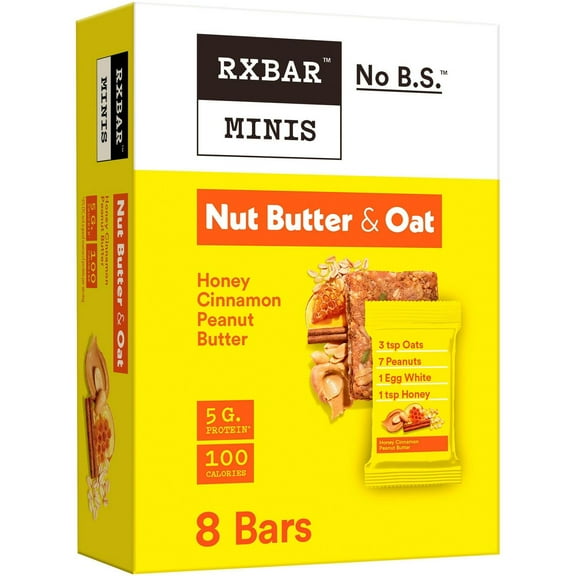 2X - RXBAR Nut Butter Oat Honey Cinnamon Peanut Butter Minis - 7.3oz/8ct