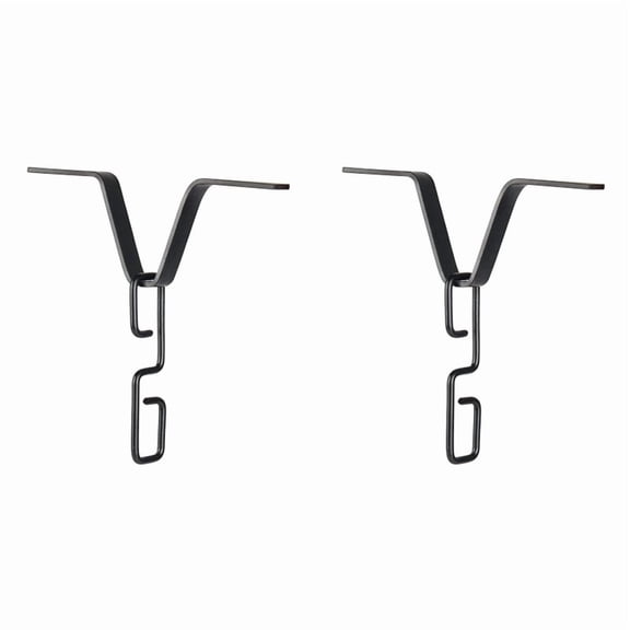 2X Rain Chain Gutter Adapter, Black V-Shaped Rain Chain Adapter with S-Shaped Hook, Rain Chain Hook