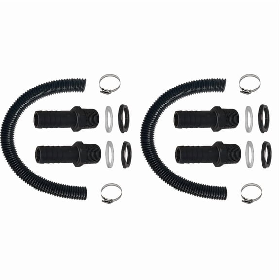 2X Rain Connection Set Include Connection Hose, Rain Bushing Rain Collector Rain Connector Set,2 x Plastic bucket connector Kit