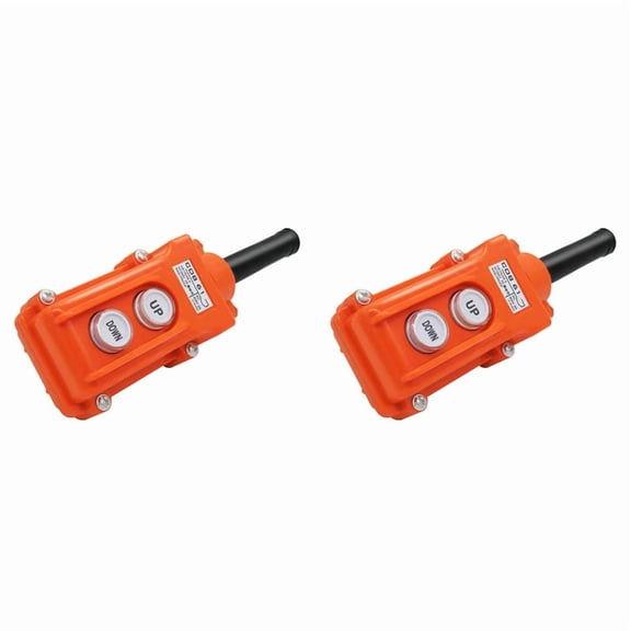 2X Rain Proof Up-Down Switch Control Station Crane Pendant Hoist Push Button Switch Momentary COB61-UP-DOWN