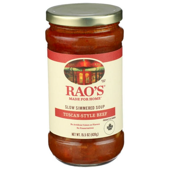 2X - Rao's Homemade Tuscan-Style Beef Slow Simmered Soup 15.5 oz Package May Vary