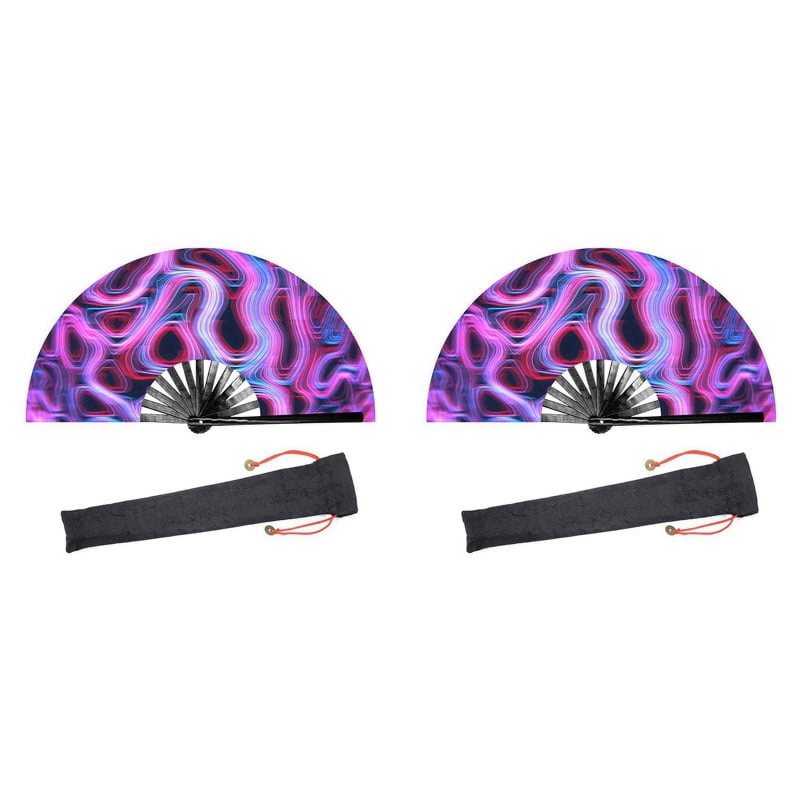 2X Raves Folding Hand Fan for Women/Men Handheld Fan,for Performance ...
