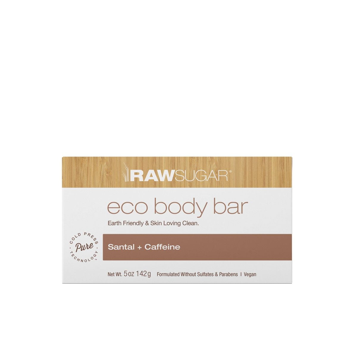 2X - Raw Sugar Santal + Caffeine Eco Body Bar Soap - 5oz