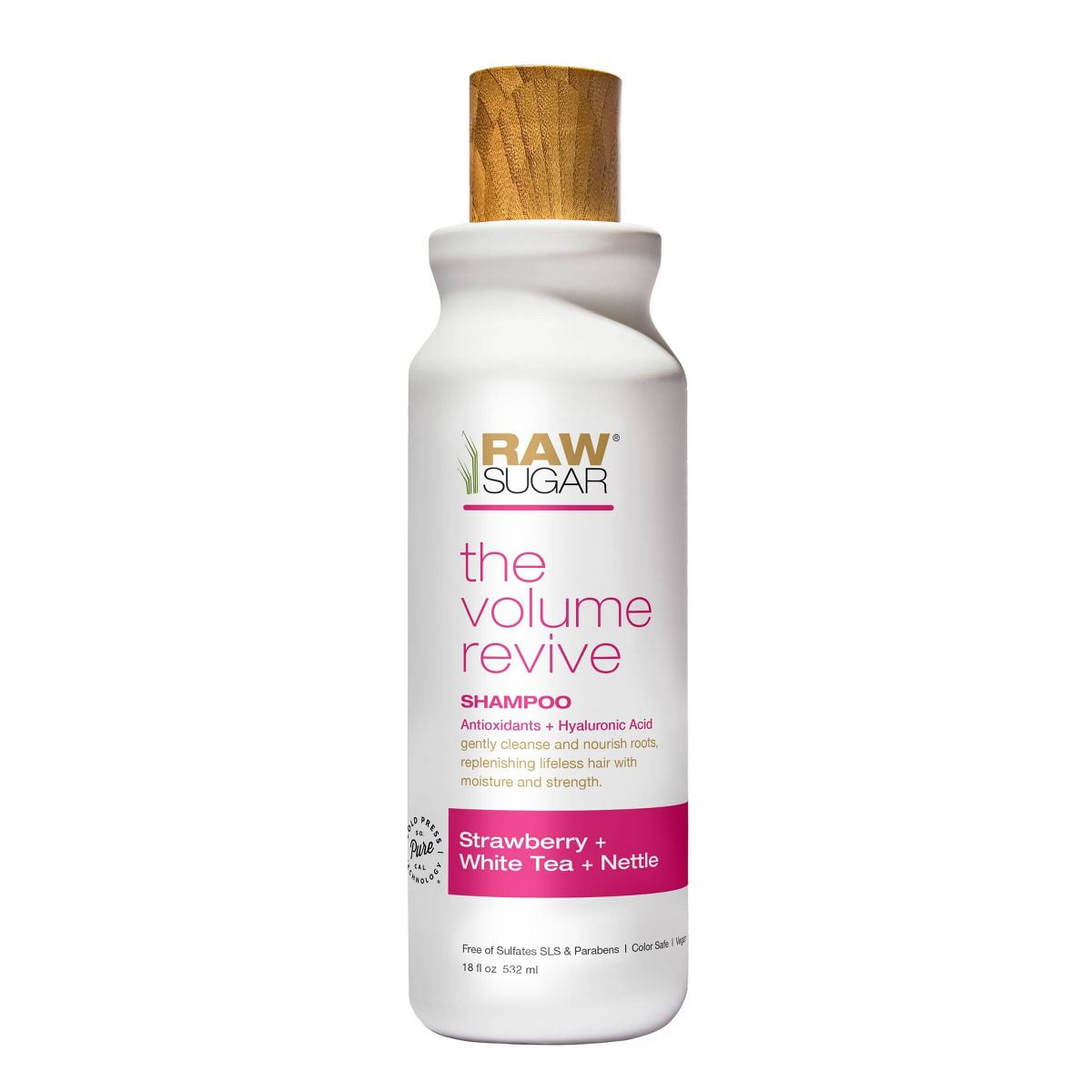 2X - Raw Sugar Volume Revive Shampoo Strawberry + White Tea + Nettle - 18 fl oz