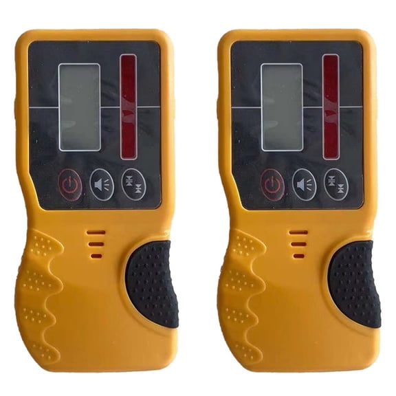 2X Receiver of Self-Leveling Rotary Laser Level Ourdoor RRotating Laser Level Detector with Heavy-Duty Clamp Red Light