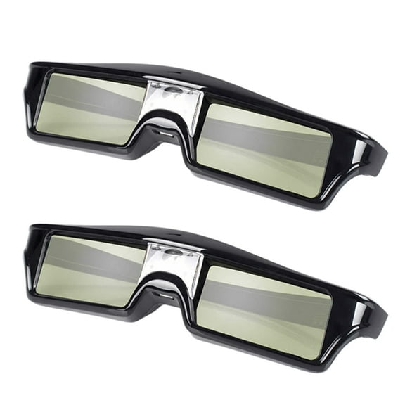 2X Rechargeable Active Shutter 3D Glasses for ALL DLP Projector,2 x glasses 2 x glasses cloth 2 x USB cable 2 x Instructions,black