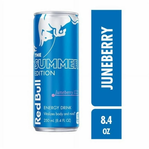 Pack of 2 - Red Bull Sea Blue Edition Juneberry Energy Drink Can 8.4 fl oz
