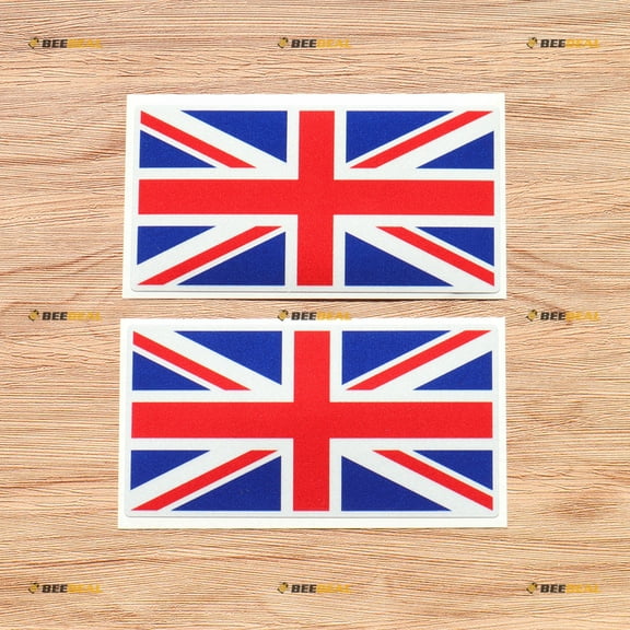 2X Reflective 4" UK British Flag Union Jack Decal Sticker Car Vinyl