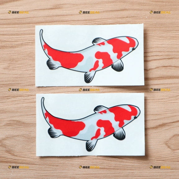 2X Reflective 6" Koi Fish Chinese Japanese JDM Decal Sticker Car Vinyl sda1