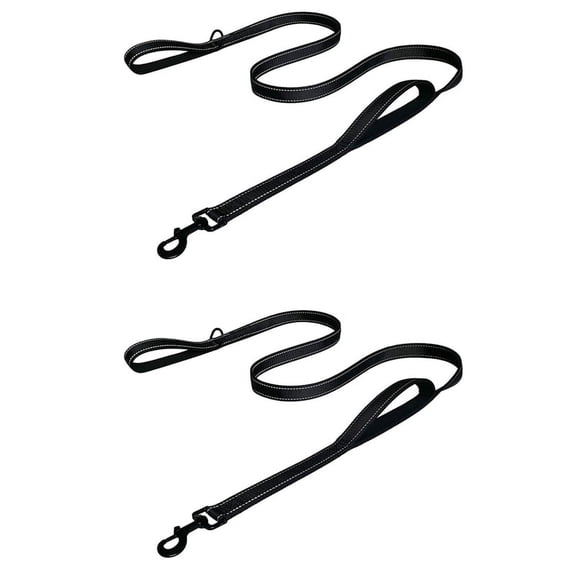 2X Reflective Dog Leash 6Ft Long,Traffic Padded Two Handle ,Double Handles Lead for Training Control - Handle Leashes