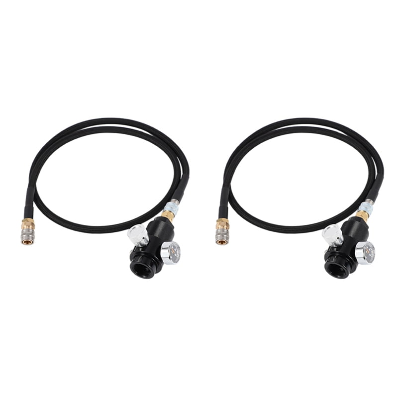 2X Regulator with 100cm FLEX Remote Hose Line 0200 Psi to Co2 Tank