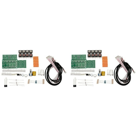 2X Relay 4-Way Audio Input Signal Selector Switching Audio Input Selection Board of Rotary Switching for Amplifiers,2 x Audio input switch board set,