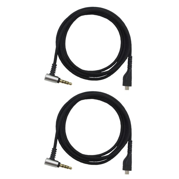 2X Replacement 3.5mm Audio Cable for , Arctis Pro Wireless, Arctis 5, Arctis 7,2 x Audio Line,black
