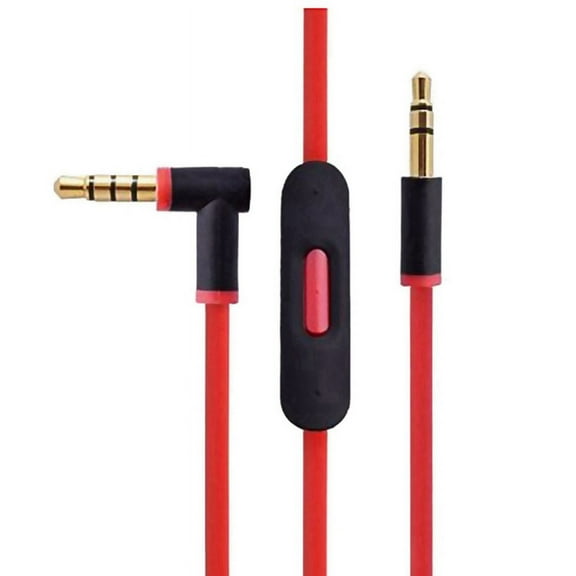 2X Replacement Audio Cable for By Headphones with in Line Mic for Studio/Executive/Mixr/Solo/Wireless/Pro,2 x Replacement Audio Cable,Red & Black