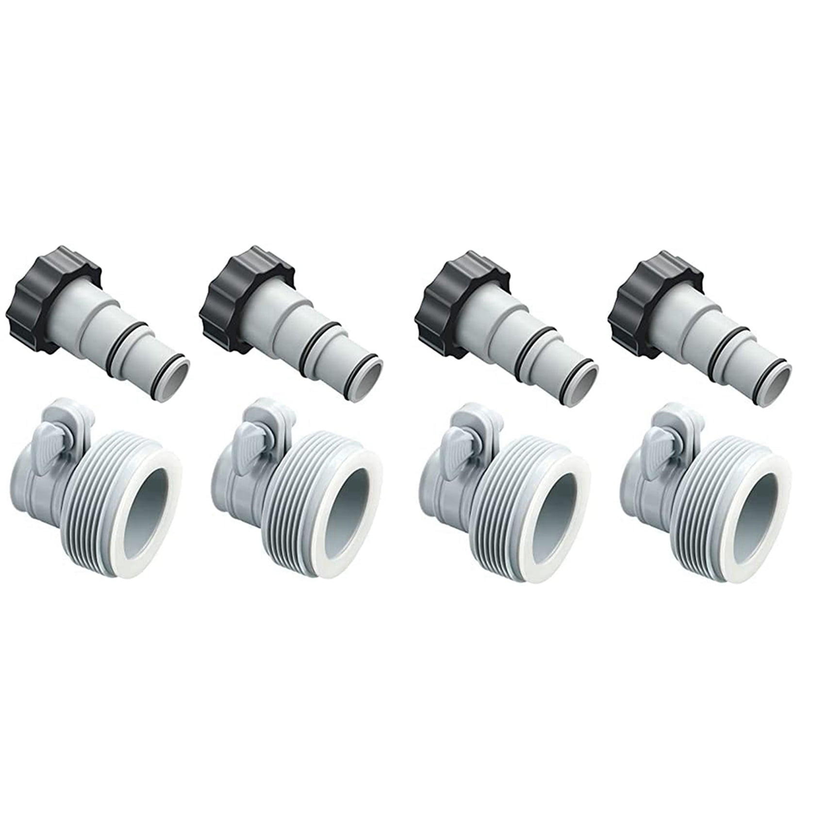 2X Replacement Hose Drain Plug Connector Adapter A W/Collar&B Kit Pool