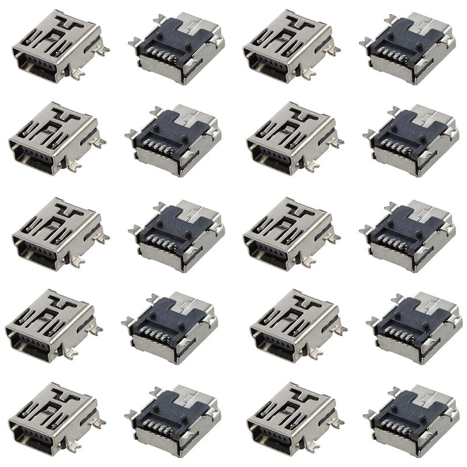 2x Replacement Mini Usb Type B Female 5 Pin Pcb Board Mount Charger Connector 10 Pcs 9641