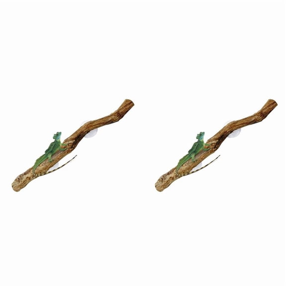 2X Reptile Branches for Climbing Bearded Dragon Branch Natural Non-Slip Habitat Decorations Decor