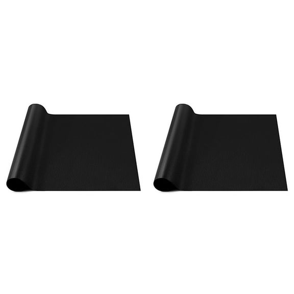 2X Reptile Mat,Reptile Terrarium Substrate Liner for Leopard Gecko, Lizard,Snake,Reptile Flooring 18x72 Inch Black