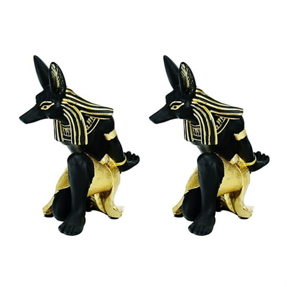 2X Resin Anubis God Wine Rack Figurines Modern Egypt Dog Miniatures Statues Animal Interior Home Desk Decor Sculpture
