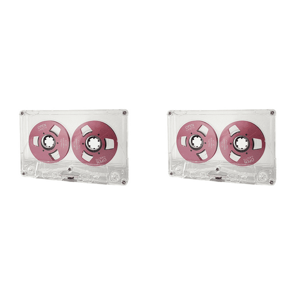 2X Retro Blank Audio Tape Type 50 Minutes Blank Cassette Tape Double Sided Magnetic Tape for Music Recording