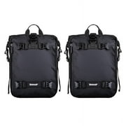 2X Rhinowalk Pannier Bag Bicycle Waterproof Motorbike Bag Road Rear Rack Cycling Rear Bag Backpack 20LBlack