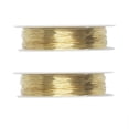 thumbnail image 1 of 2X Ribbon Roll 22 M Metal Wire for Jewelry Making Project 0.3 mm- Golden, 1 of 6