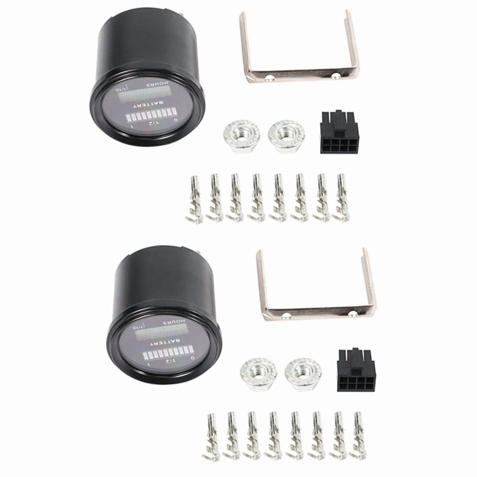 2X Rl-Bi011 Battery Gauge Gel Volt Meter Battery Indicator with Hour ...