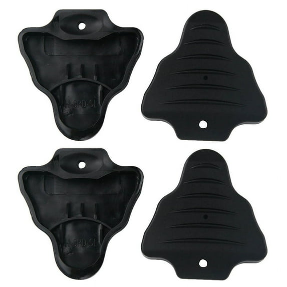 2X Road Bike Cleat Covers Bicycle Shoe Clipless Protector Fits Look Road Cleats Cover for Spd-Sl Pedal Systems,2x pair of pedal lock sleeves,black