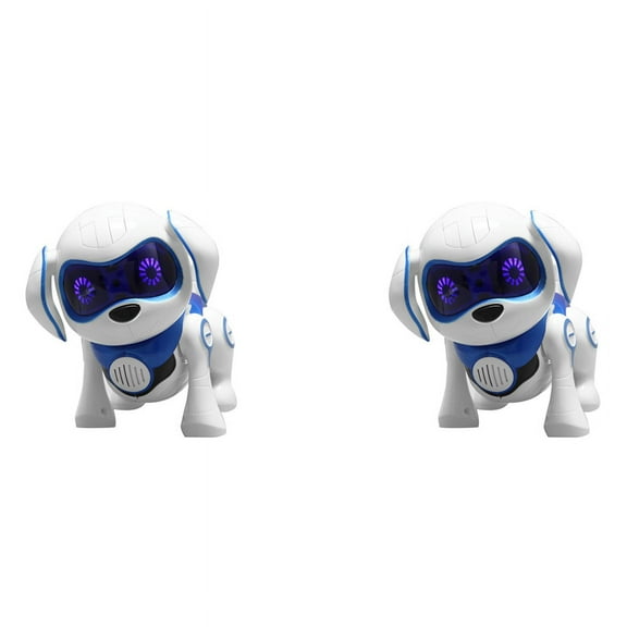 2X Robot Dog Electronic Pet Toys Wireless Robot Puppy Walk Talking Remote Dog Robot Pet Toy Blue