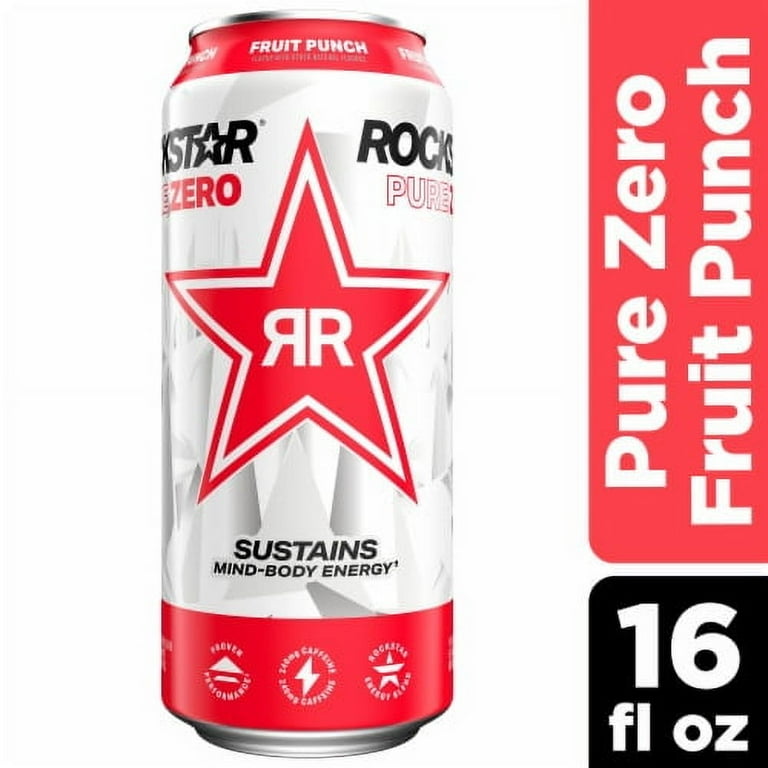 2X-Rockstar Pure Zero Fruit Punch Energy Drink - 16 fl oz