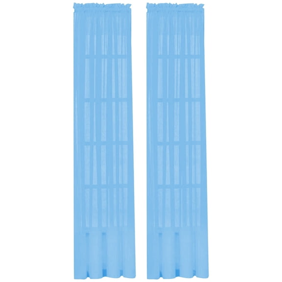 2X Rod Curtains Home Decor Sheer Window Curtains Drape 2Pcs Panels Beautiful Home Textiles