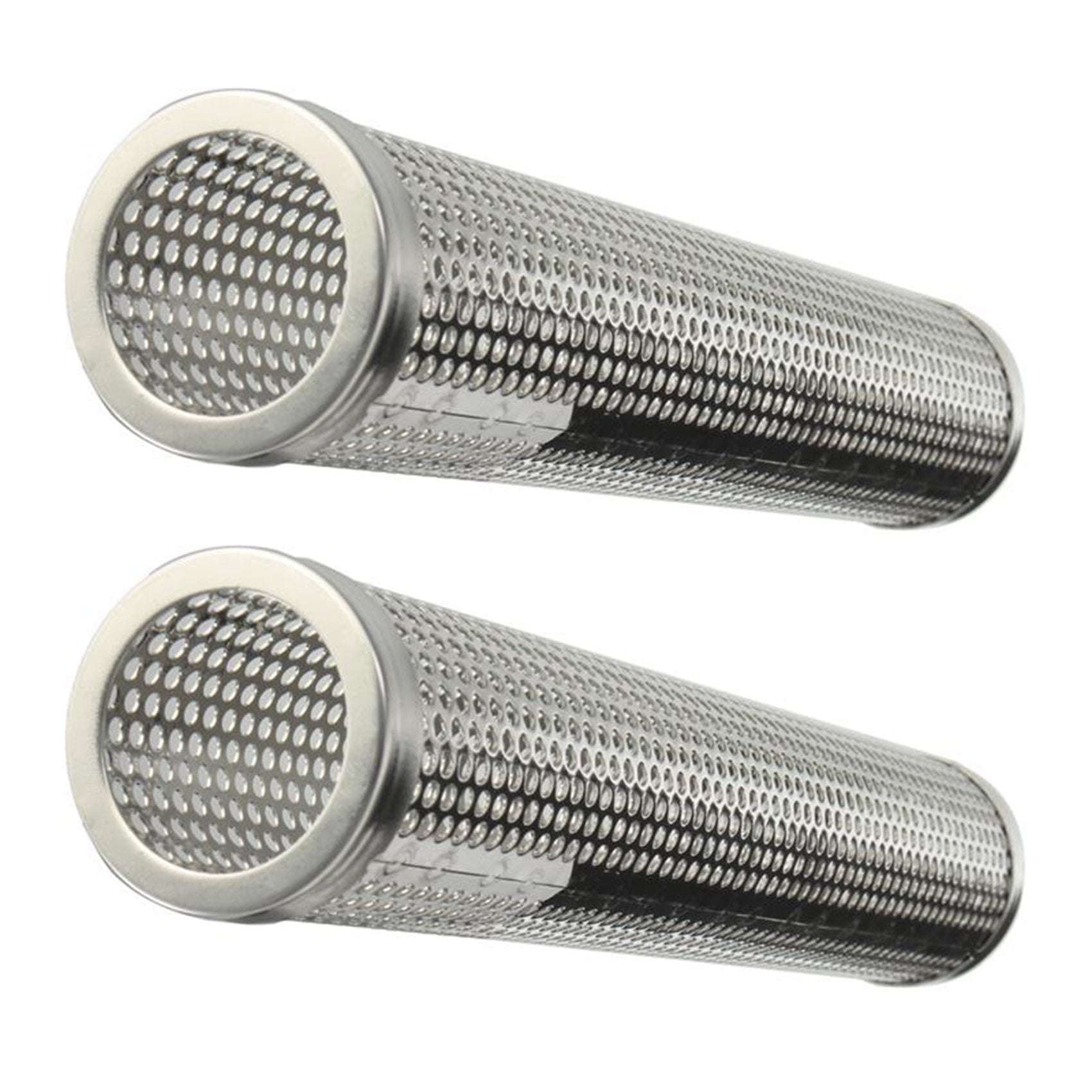 2X Round BBQ Grill Hot Cold Smoking Mesh Tube Smoke Generator Stainless
