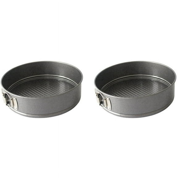 2X Round Leakproof Baking Cake Pan with Round Cake Tin Baking Mold with Removable Bottom (9 Inches)