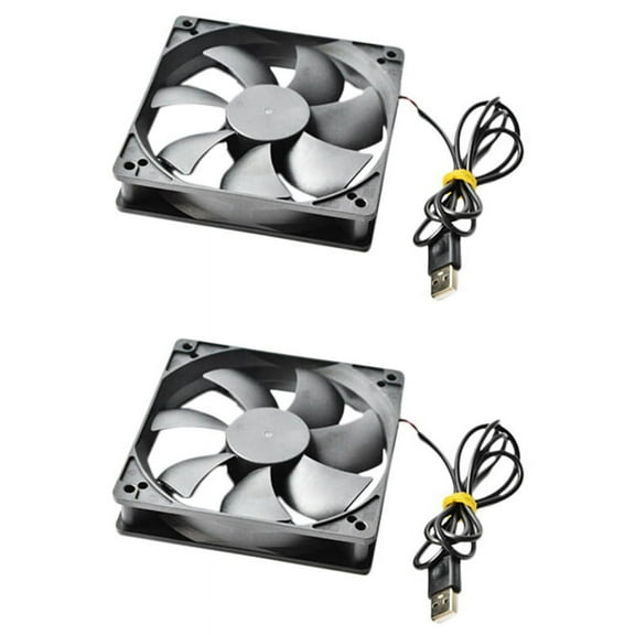 2X Router Cooling Fan,Diy Pc Cooler TV Box Wireless Cooling Silent Quiet Dc 5V USB Power 120mm Fan(Standard Edition)