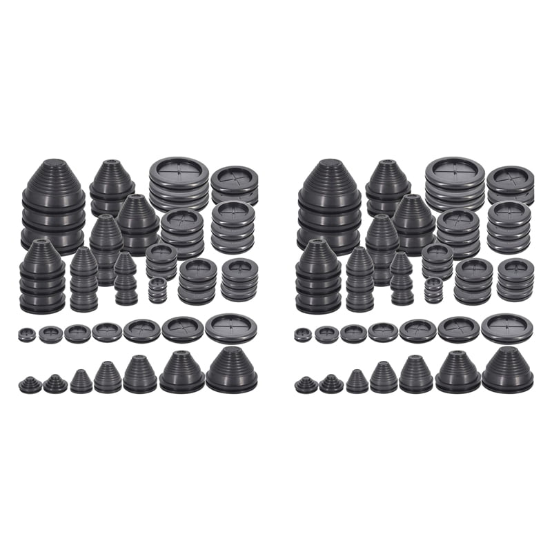 2X Rubber Grommets Wire Protection,Closed Rubber Grommet,Firewall Solid Closed Hole,Firewall Plug Grommet Synthetic Wire
