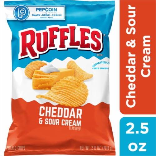 2X-Ruffles Cheddar and Sour Cream Potato Chips - 2.5 oz