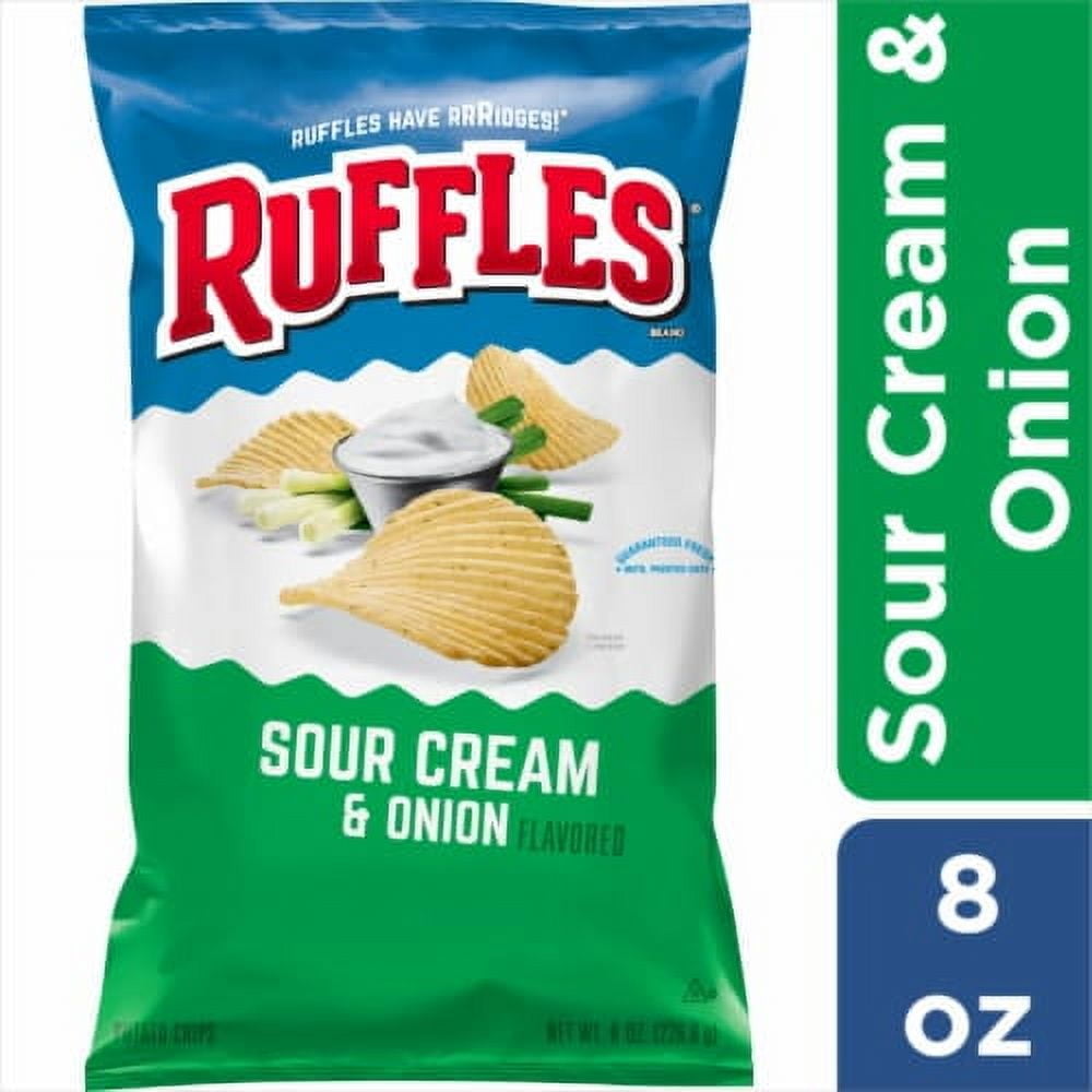 2X-Ruffles Sour Cream and Onion Potato Chips - 8 oz