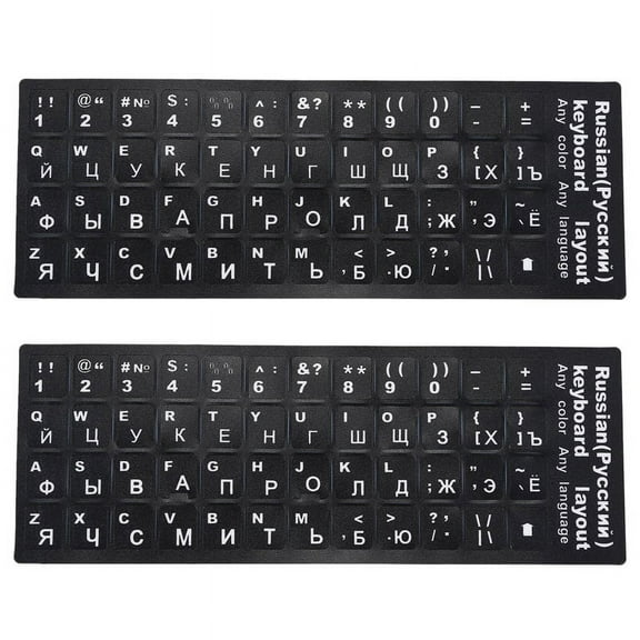 2X Russian Letters Keyboard Sticker for Notebook Laptop Desktop PC Keyboard Covers Russia Sticker