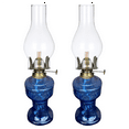 thumbnail image 1 of 2X Rustic Oil Lamp Vintage Glass Coal Lamp Oil Lamps for Indoor Use Home Decor Lighting Oil Lantern Blue,2 x Glass Coal lamp(does not include lamp oil),Blue, 1 of 5