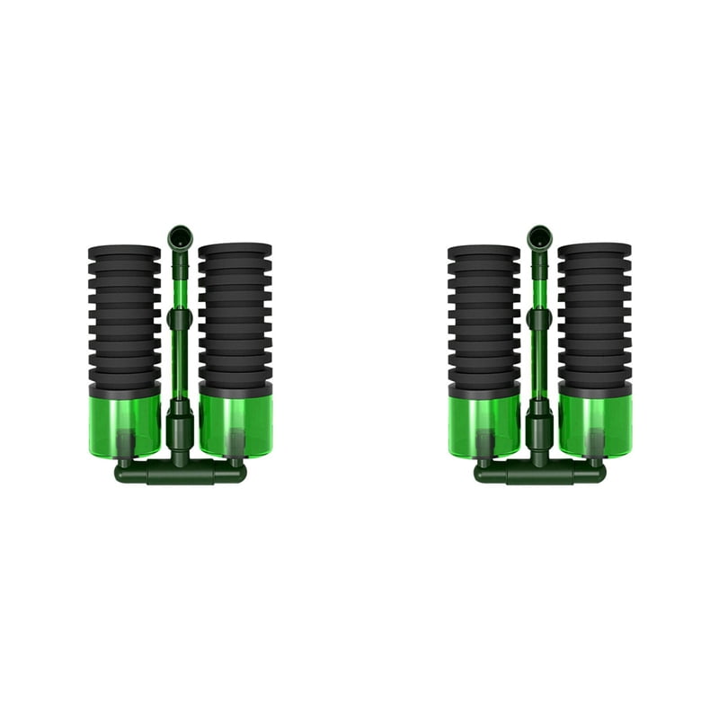 2X S Double Head Water Filter Aquarium Fishtank Sponge Water Filter Air Pump Fish Tank Cleaning Filter