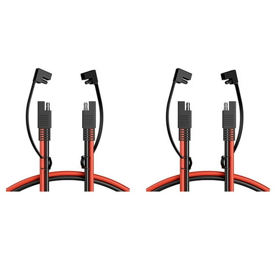 2X SAE Extension Cable 3FT 10AWG SAE to SAE Quick Disconnect Connector for Solar Panel Battery Cars Tractor
