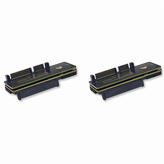 2X SATA to SAS Expansion Card Adapter 6Gbps SATA (7&15)22Pin Male to SAS 29Pin Female Expansion Card for 2.5inch 3.5inch,2 x SATA to SAS HDD Expansion Card,Black