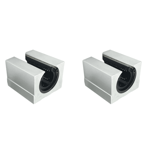 2X SBR25UU Linear Ball Bearing Slider Unit, 25mm Light Guide Rail Cylindrical Aluminum Bracket
