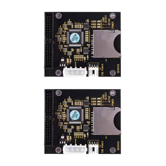 2X SD SDHC SDXC MMC Card to IDE 40Pin 3.5Inch Male Adapter,2 x IDE to SDCard,Black