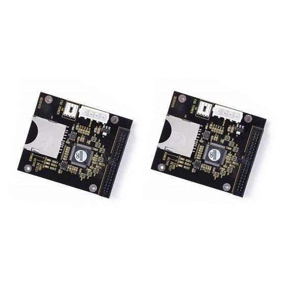 2X SD to 3.5 Inch IDE 40 Pin Converter Card IDE SD Card Adapter SSD Embedded Storage Adapter Card IDE Expansion Card,2 x Adapter Card,Black