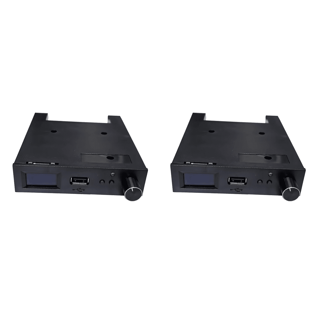 2X SFRM44-U100LQD-435 Floppy Drive Emulator with OLED Screen & Rotary Encoder Flash Floppy Drive,2 x Floppy Drive Emulator,Black