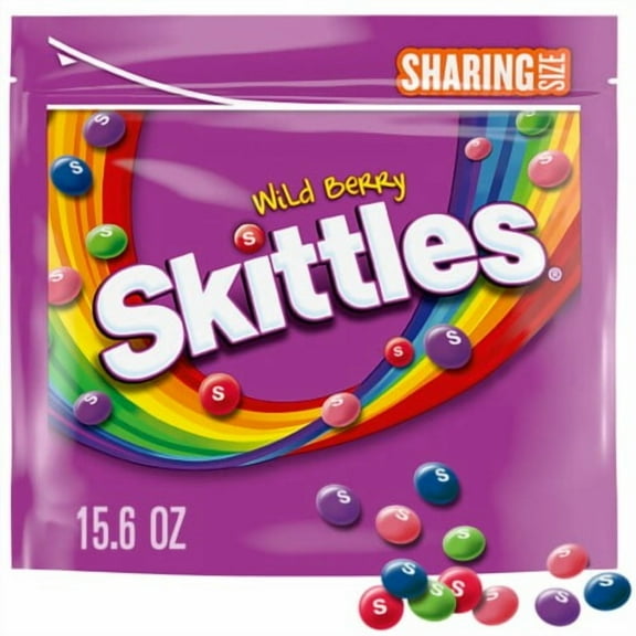 2X - SKITTLES Wild Berry Sharing Size Candy Bag 15.6 oz
