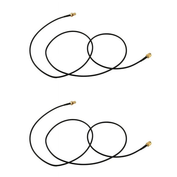 2X SMA Male to Female Adapter Pigtail Coaxial Jumper Extension Cable 3.3Ft Long,2 x SMA Cable,Black