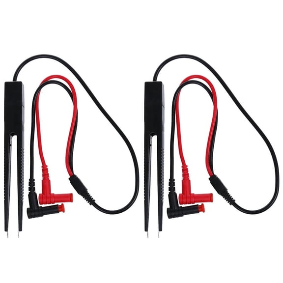 2X SMD Chip Test Clip Meter Lead Probe Multimeter Tweezer Capacitor Resistance